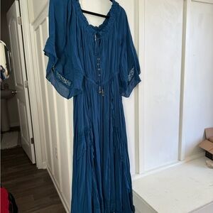 Elegant Blue Women's Dress